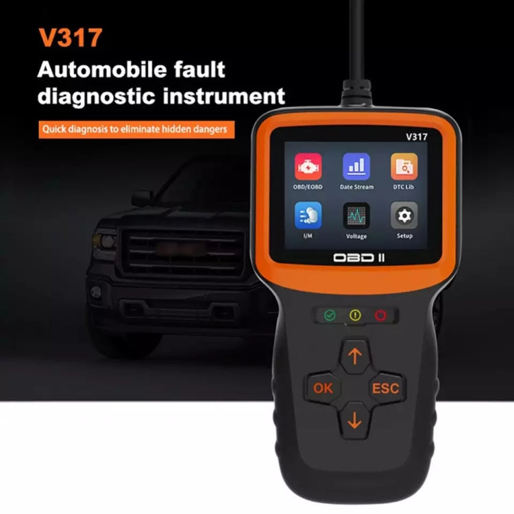 V317 Car Fault Detector OBD2 ELM327 Scanner Code Reader