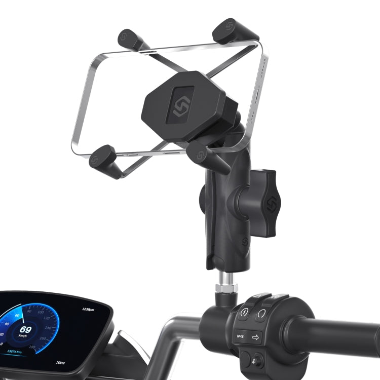 ZH-1558D1 Motorcycle M10 Ball Joint X-shape Aluminum Alloy Phone Holder ÎҵÄÉ̵ê