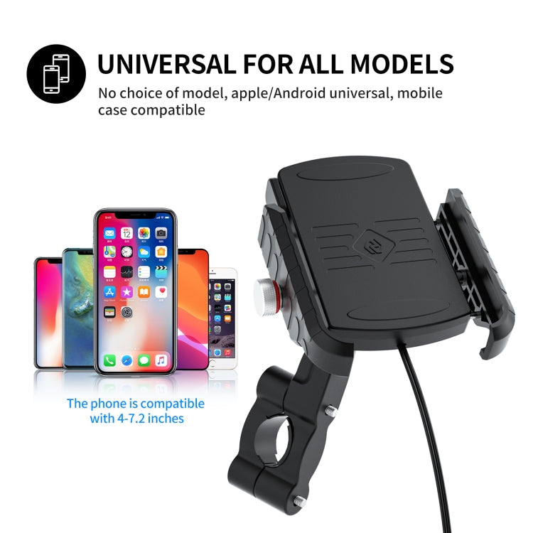 ZH-19414A1 Motorcycle Handlebar Qi USB Wireless Charging Phone Holder ÎҵÄÉ̵ê