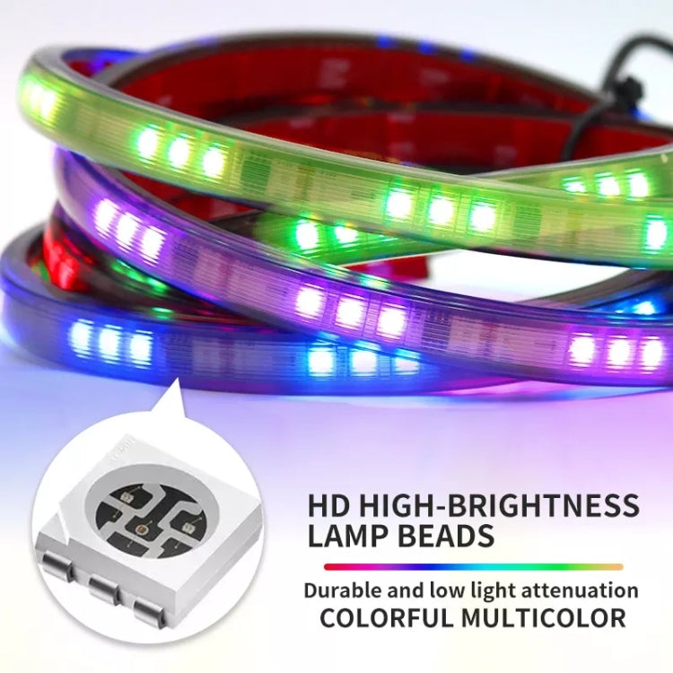 Z06-60CM 60cm DC12V-24V Car Front Grille LED RGB Daytime Running Lights Strip Colorful Lamp