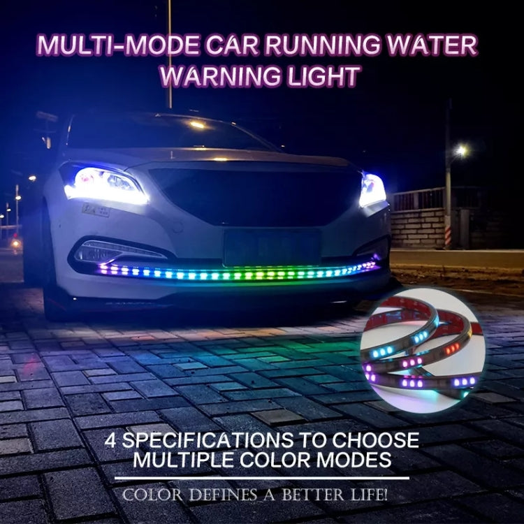 Z06-60CM 60cm DC12V-24V Car Front Grille LED RGB Daytime Running Lights Strip Colorful Lamp ÎҵÄÉ̵ê