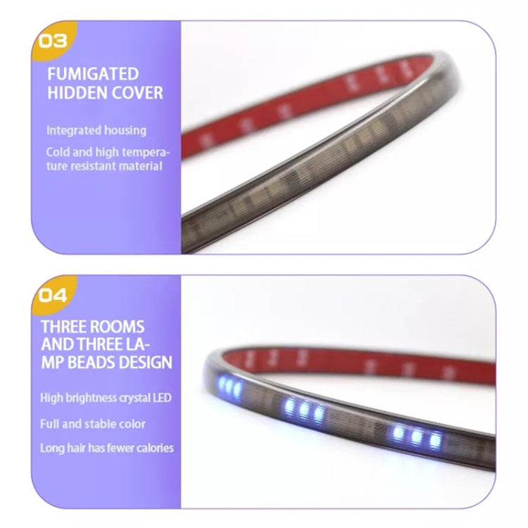 S10-100CM 100cm DC12V-24V Car Rear LED RGB Daytime Running Lights Strip Colorful Lamp