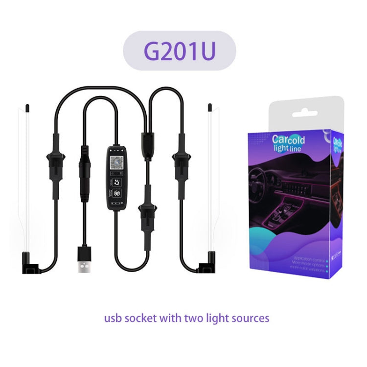 G201U 5m USB  Car Colorful RGB Foot LED Atmosphere Light ÎҵÄÉ̵ê