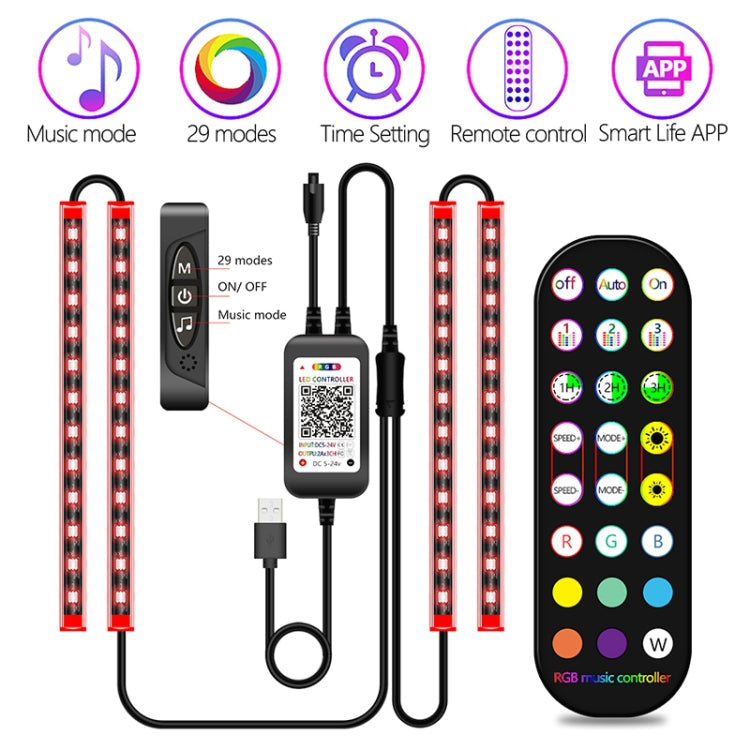 Y11 USB Car Colorful RGB Foot LED Atmosphere Light ÎҵÄÉ̵ê