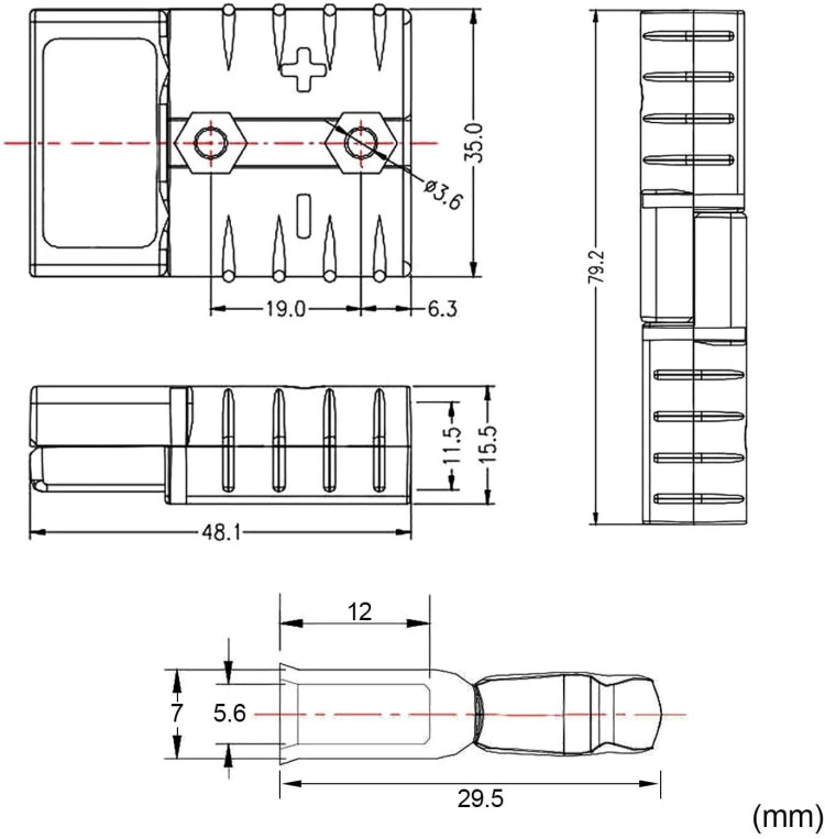 CP-0242-01 50A 600V AC/DC Towing Winch Quick Connect Systems Wire Harness Plug ÎҵÄÉ̵ê