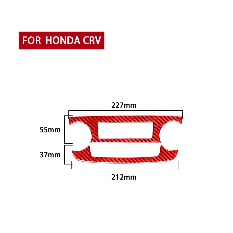 2 PCS Set for Honda CRV 2007-2011 Carbon Fiber Car Central Control CD Volume Switch Frame Decorative Sticker,Left and Right Drive Universal-Reluova