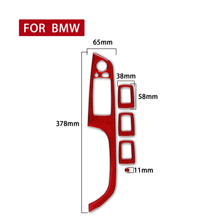 5 PCS Set for BMW 3 Series E90 Carbon Fiber Car Left Driving Lifting Panel Decorative Sticker with Folding, Diameter: 37.8cm ÎҵÄÉ̵ê