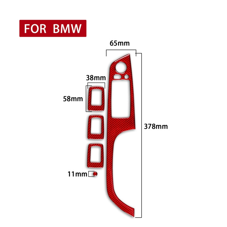 5 PCS Set for BMW 3 Series E90 Carbon Fiber Car Right Driving Lifting Panel Decorative Sticker with Folding, Diameter: 37.8cm ÎҵÄÉ̵ê