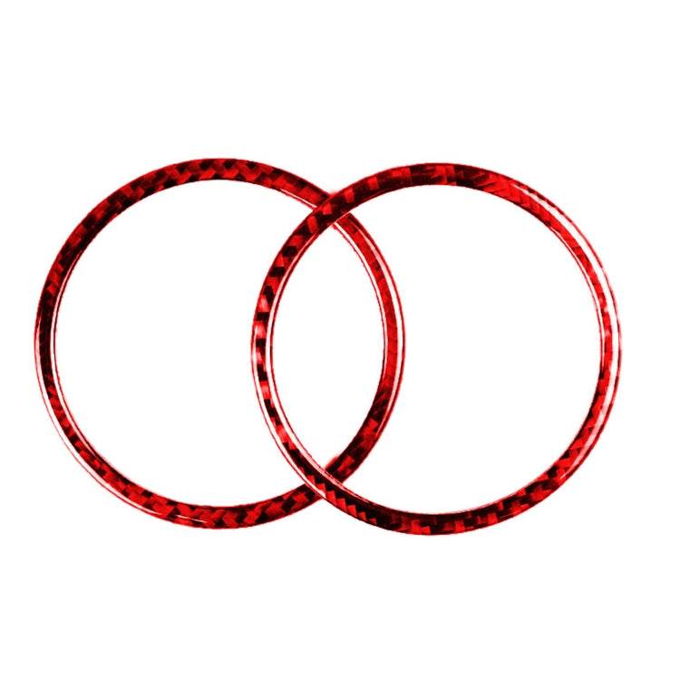 2 PCS Set for BMW 3 Series E90 Carbon Fiber Car Horn Circle Decorative Sticker-Reluova