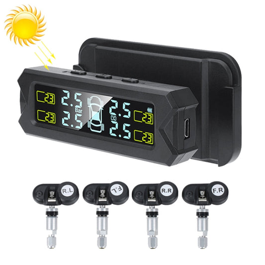 Car High Precision Solar Charging Tire Pressure Monitoring System TPMS, Built-in Beep Sensor ÎҵÄÉ̵ê