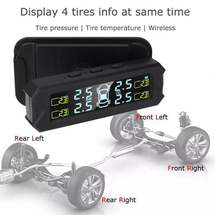 Car High Precision Solar Charging Tire Pressure Monitoring System TPMS, Built-in Beep Sensor ÎҵÄÉ̵ê