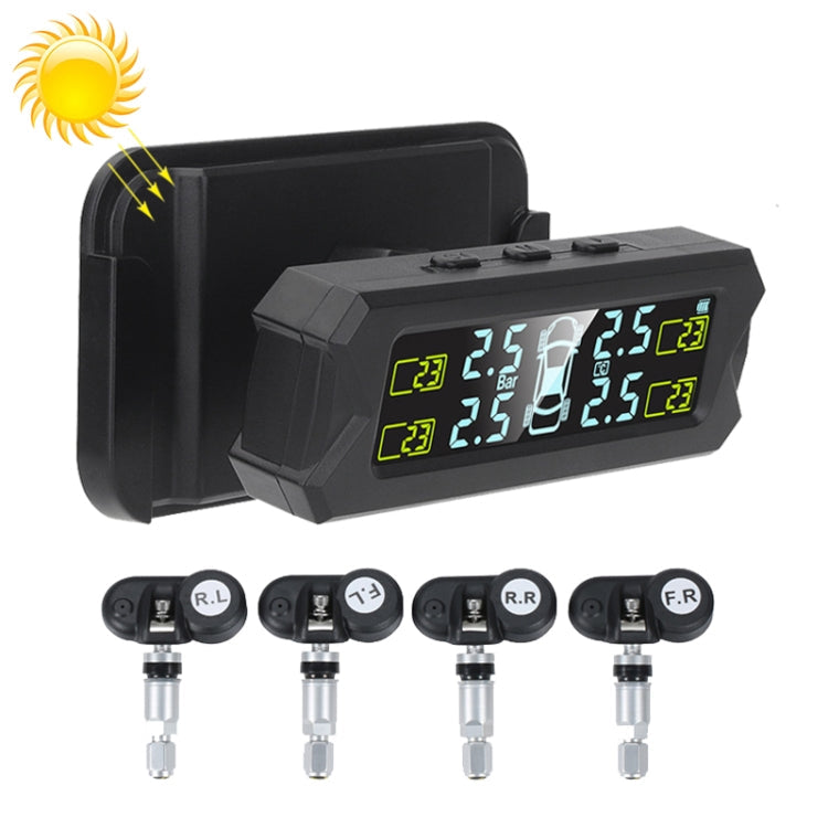 Car High Precision Solar Charging Tire Pressure Monitoring System TPMS, Built-in Voice Sensor ÎҵÄÉ̵ê