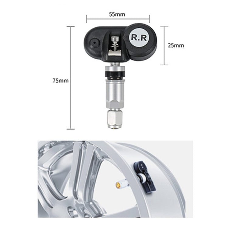 Car High Precision Solar Charging Tire Pressure Monitoring System TPMS, Built-in Voice Sensor