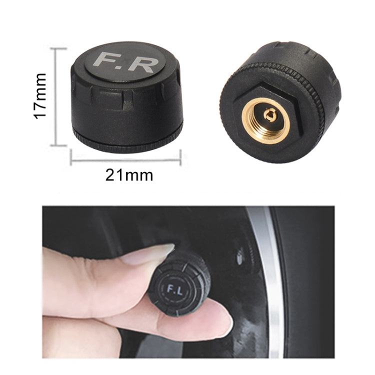 Car High Precision Solar Charging Tire Pressure Monitoring System TPMS, External Beep Sensor