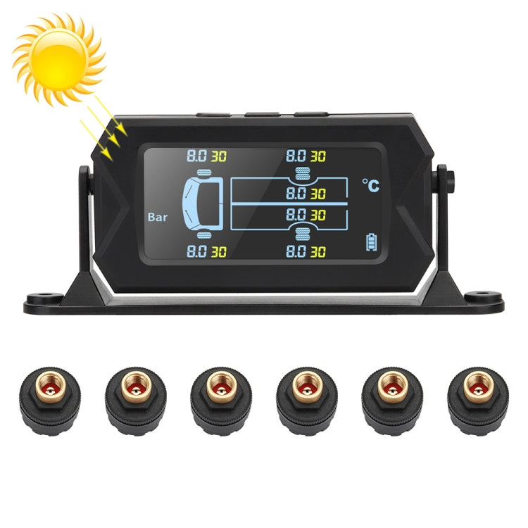 8 Bar Solar Wireless Tire Pressure Monitoring System TPMS 6 External Sensors for 6-wheel Truck Bus ÎҵÄÉ̵ê