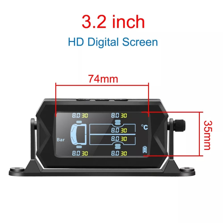 8 Bar Solar Wireless Tire Pressure Monitoring System TPMS 6 External Sensors for 6-wheel Truck Bus ÎҵÄÉ̵ê