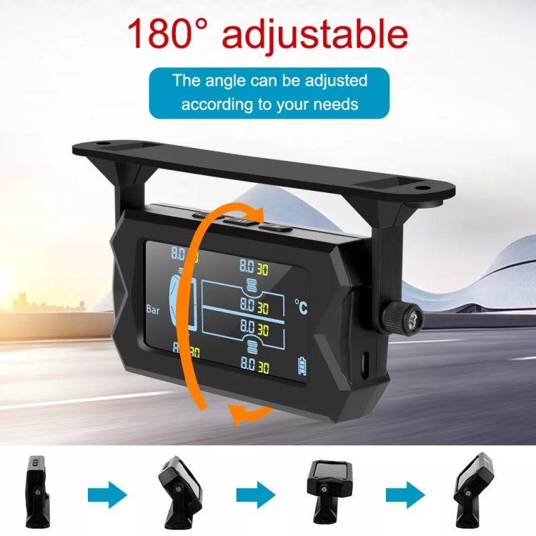 8 Bar Solar Wireless Tire Pressure Monitoring System TPMS 6 External Sensors for 6-wheel Truck Bus ÎҵÄÉ̵ê