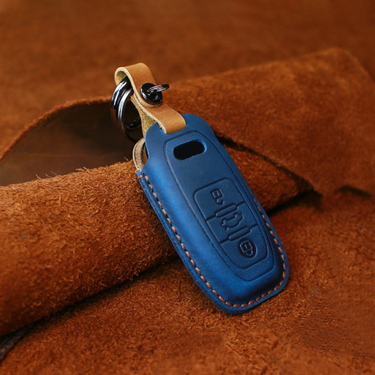 For Audi Series Car Cowhide Leather Key Protective Cover Key Case, B Version 2011-2018 ÎҵÄÉ̵ê