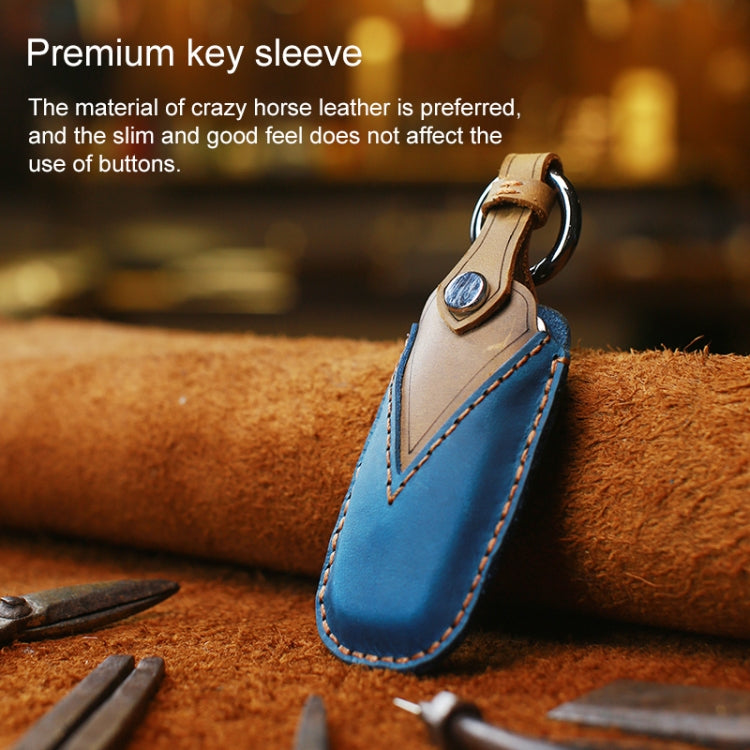 For Audi Series Car Cowhide Leather Key Protective Cover Key Case, B Version 2011-2018 ÎҵÄÉ̵ê