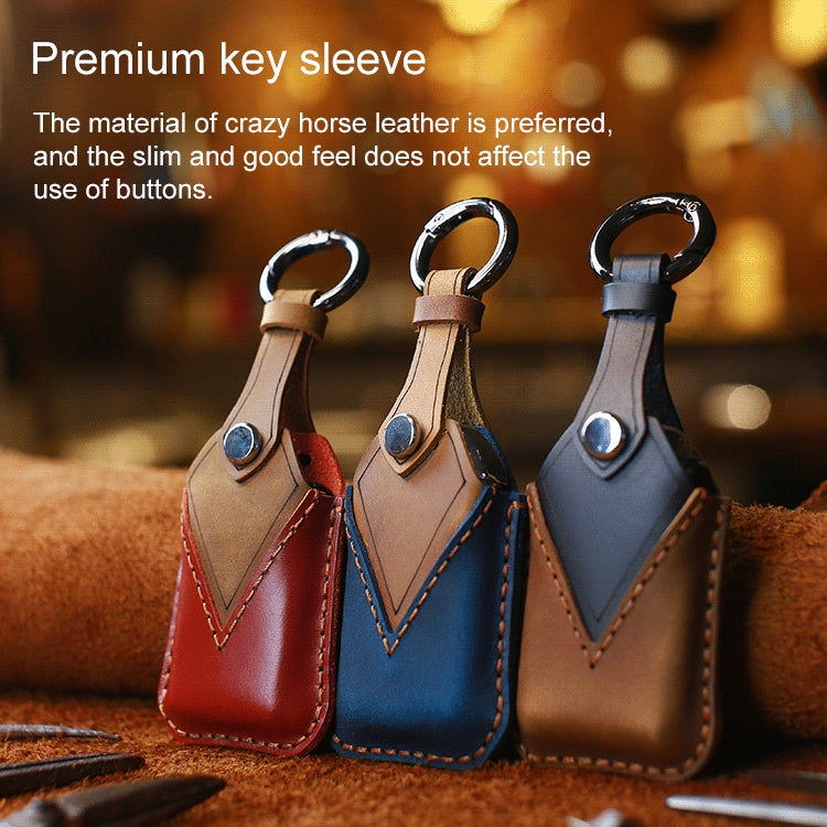 For Honda Car Cowhide Leather Key Protective Cover Key Case, Four Keys Version