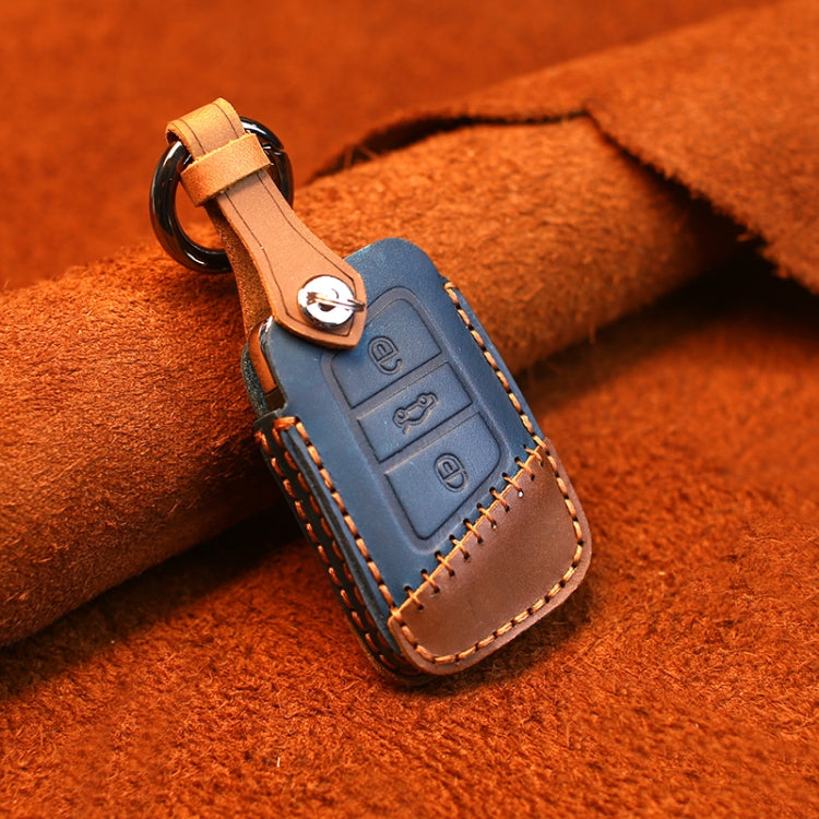 For Volkswagen Car Cowhide Leather Key Protective Cover Key Case, A Version ÎҵÄÉ̵ê