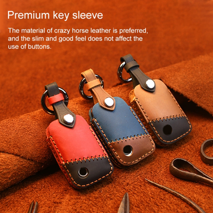 For Volkswagen Car Cowhide Leather Key Protective Cover Key Case, A Version ÎҵÄÉ̵ê