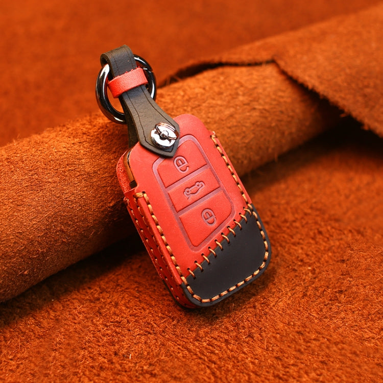 For Volkswagen Car Cowhide Leather Key Protective Cover Key Case, A Version ÎҵÄÉ̵ê