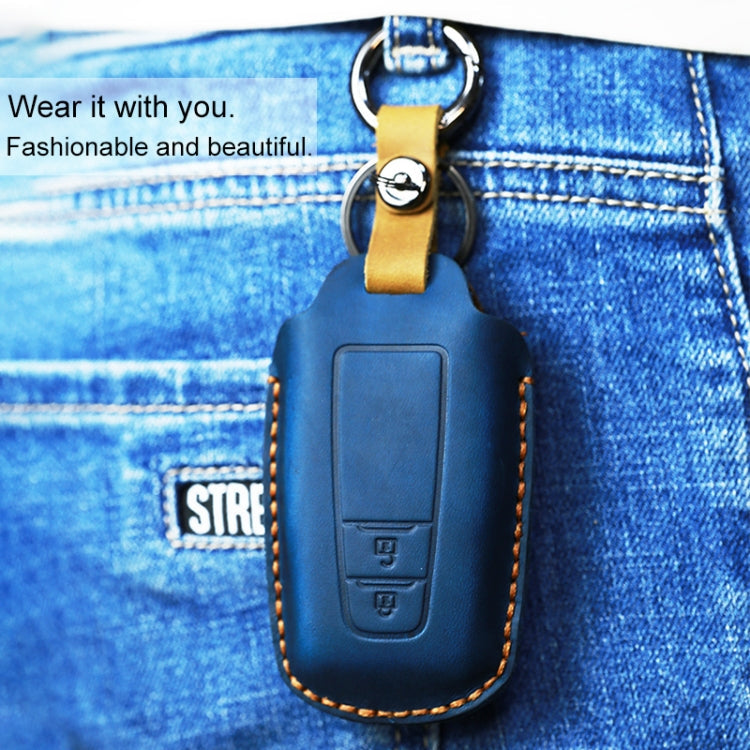 For Toyota Car Cowhide Leather Key Protective Cover Key Case, Three Keys Version ÎҵÄÉ̵ê