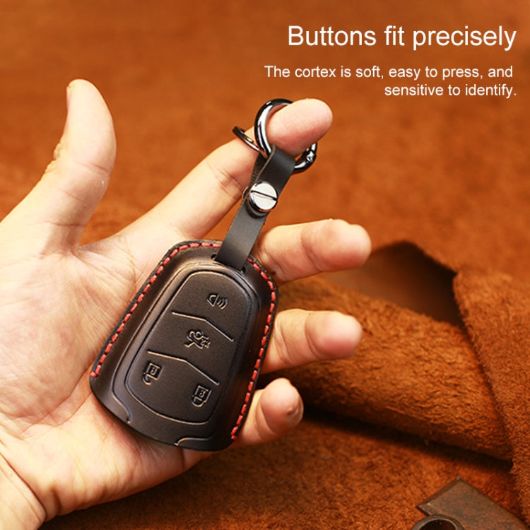 For Cadillac Car Cowhide Leather Key Protective Cover Key Case, Four Keys Version ÎҵÄÉ̵ê