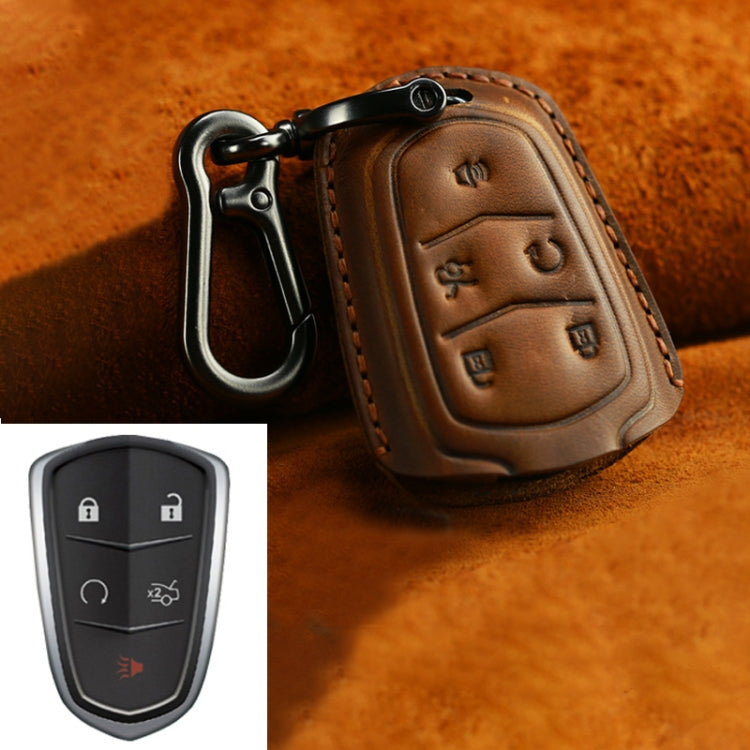 For Cadillac Car Cowhide Leather Key Protective Cover Key Case, Five Keys Version ÎҵÄÉ̵ê