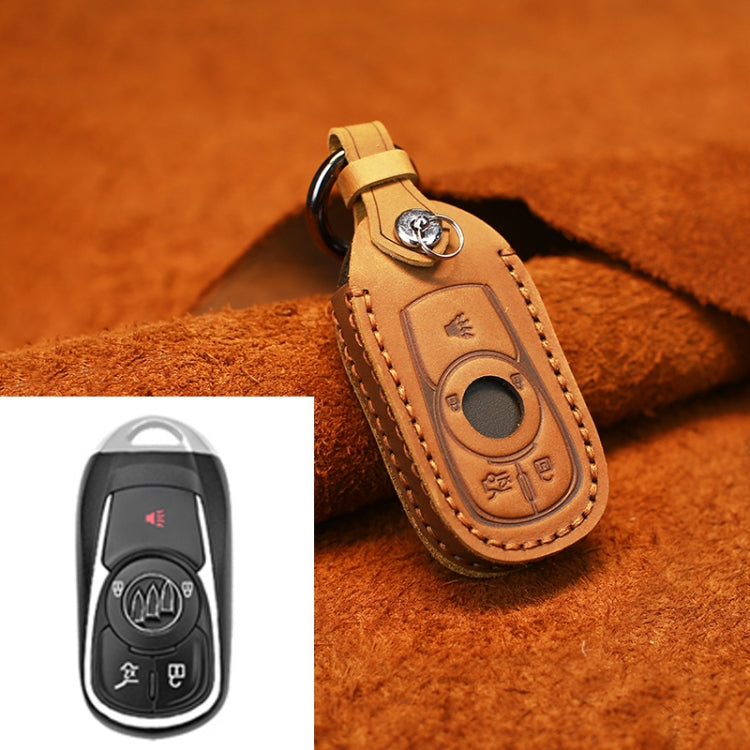 For Buick Car Cowhide Leather Key Protective Cover Key Case, Five Keys Version