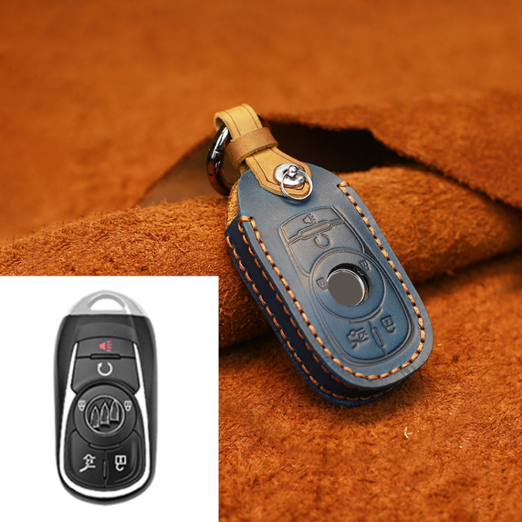 For Buick Car Cowhide Leather Key Protective Cover Key Case, Six Keys Version