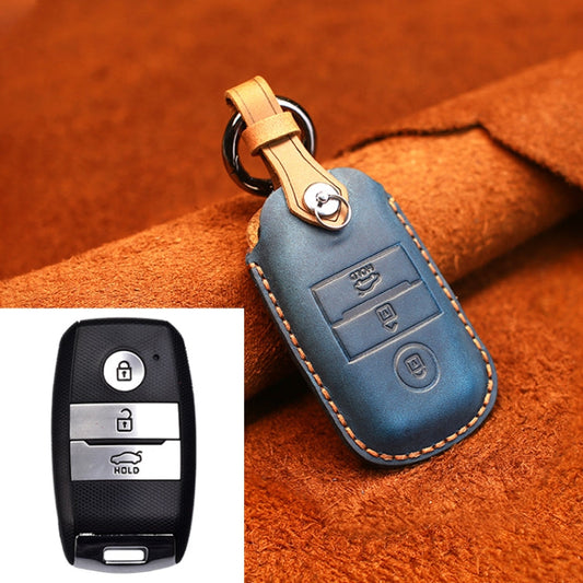 For Kia Old Style Car Cowhide Leather Key Protective Cover Key Case