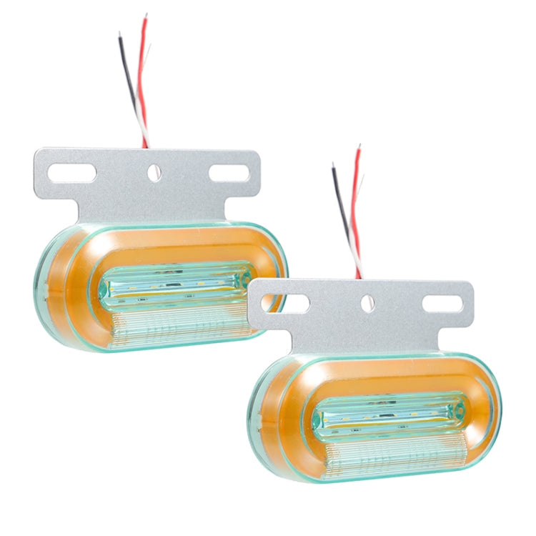 2 PCS 12V 12LED Car Oval Side Lamp