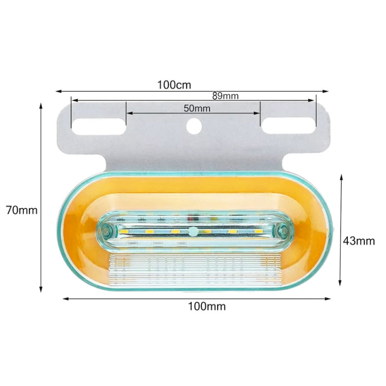 2 PCS 12V 12LED Car Oval Side Lamp-Reluova