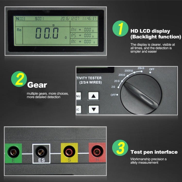 DUOYI DY4300 Higher Accuracy Digital Ground Resistance Tester