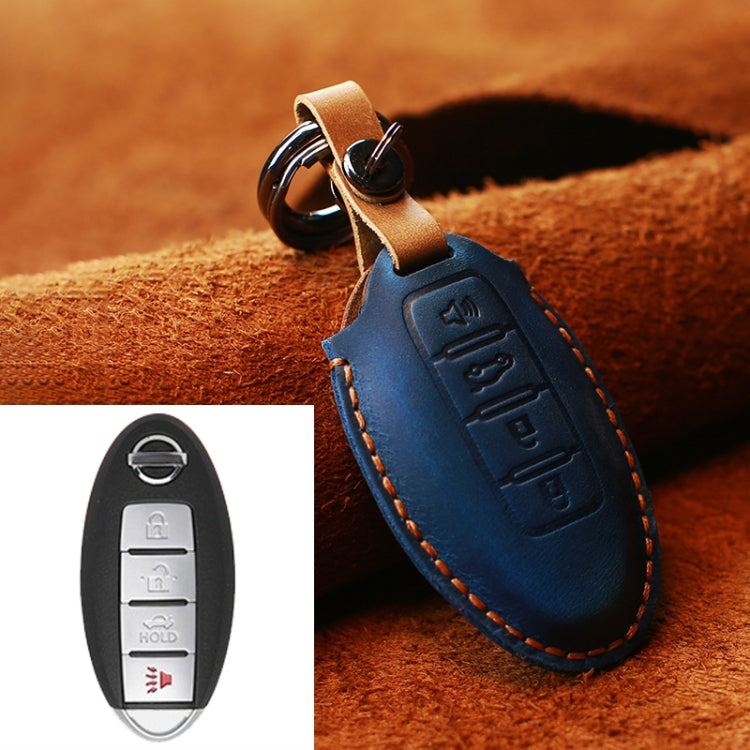 For Nissan Car Cowhide Leather Key Protective Cover Key Case, Four Keys Version ÎҵÄÉ̵ê