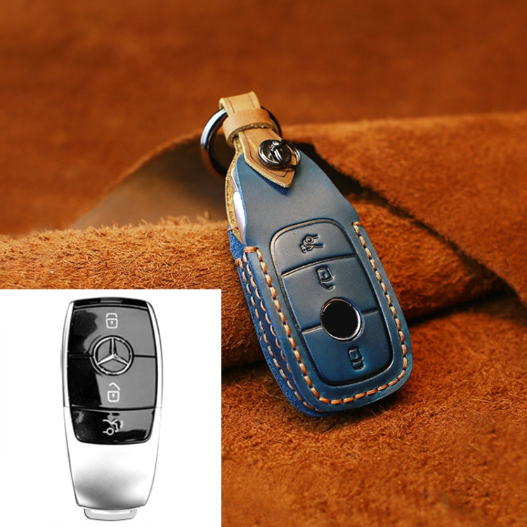 For Mercedes-Benz New Style Car Cowhide Leather Key Protective Cover Key Case