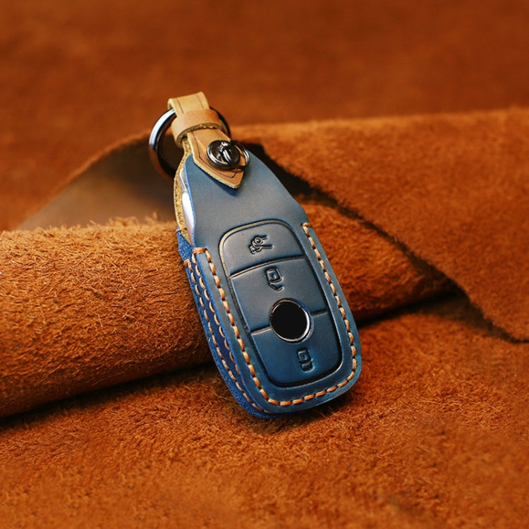 For Mercedes-Benz New Style Car Cowhide Leather Key Protective Cover Key Case