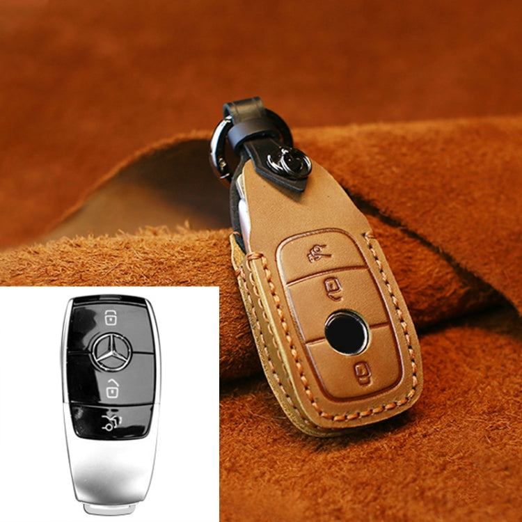 For Mercedes-Benz New Style Car Cowhide Leather Key Protective Cover Key Case