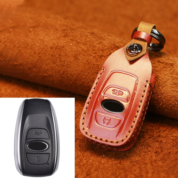 For Subaru Car Cowhide Leather Key Protective Cover Key Case