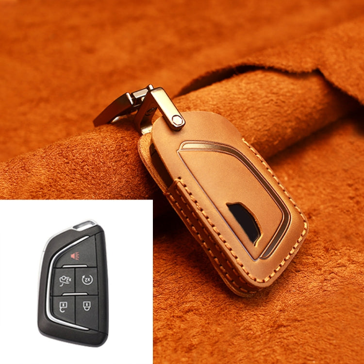 For Cadillac New Style Car Cowhide Leather Key Protective Cover Key Case