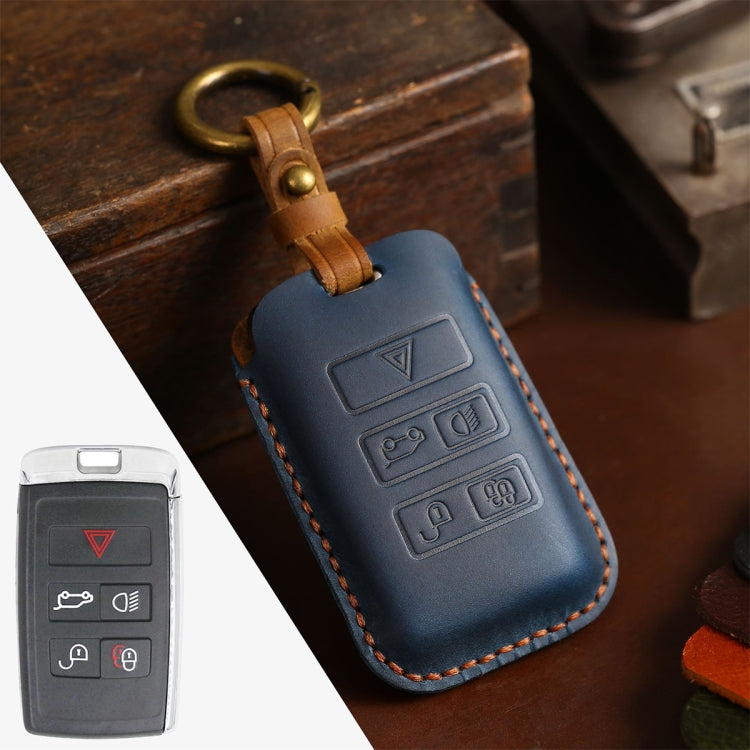 For Land Rover Car Cowhide Leather Key Protective Cover Key Case