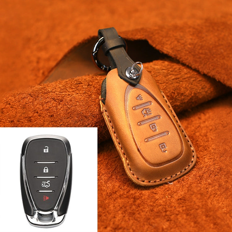 For Chevrolet Car Cowhide Leather Key Protective Cover Key Case, Four Keys Version ÎҵÄÉ̵ê