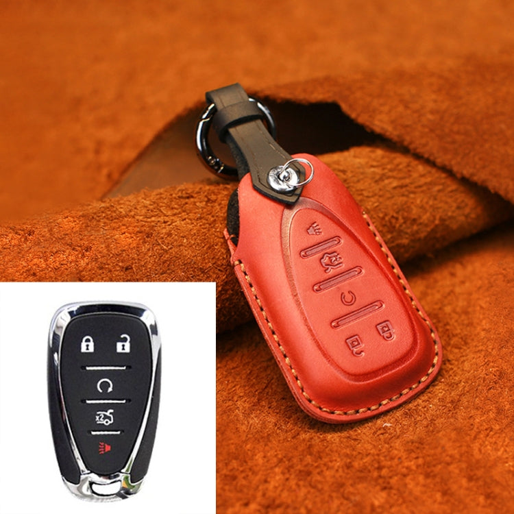 For Chevrolet Car Cowhide Leather Key Protective Cover Key Case, Five Keys Version ÎҵÄÉ̵ê