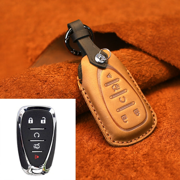 For Chevrolet Car Cowhide Leather Key Protective Cover Key Case, Five Keys Version ÎҵÄÉ̵ê