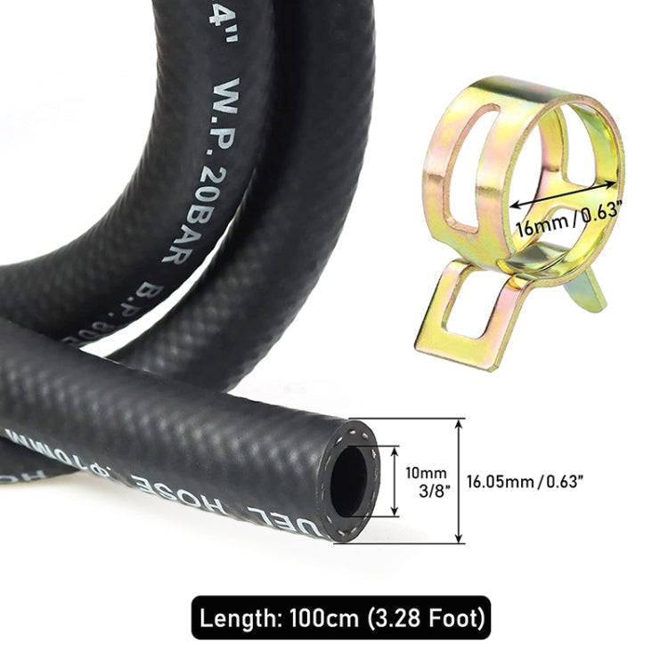 3/8 inch Inside Diameter Fuel Line for Small Engines, Length: 1m