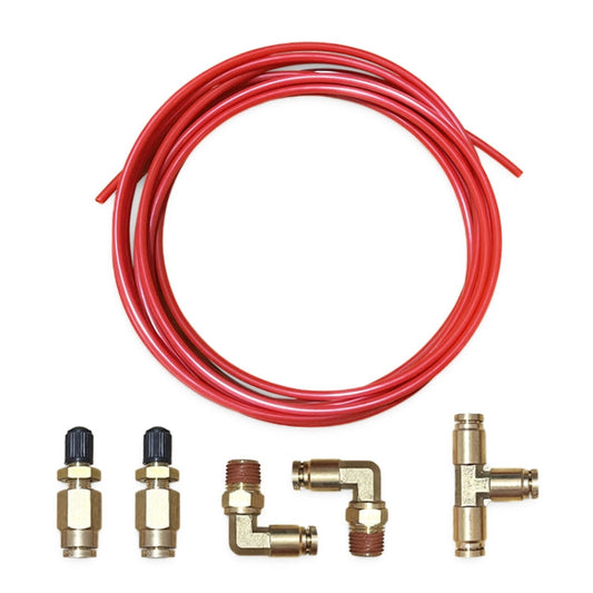 18 Feet 1/4 inch Air Hose Pipe Tube Kit with 1/4 NPT Elbow Fitting