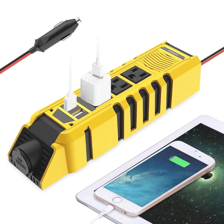 12V to 110V 150W Car Correction Sine Wave Inverter, US Plug