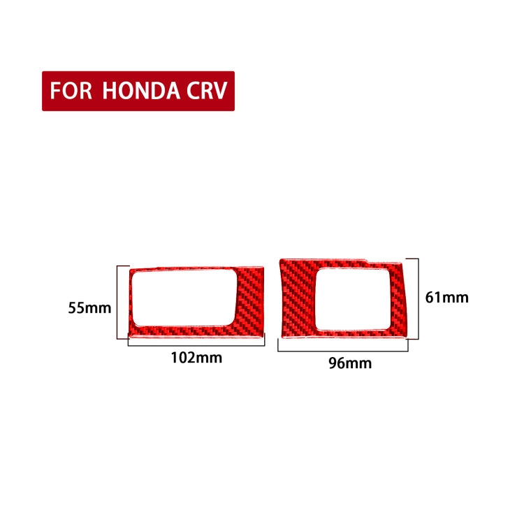 2 PCS Set for Honda CRV 2007-2011 Carbon Fiber Car Central Control Card Box Panel Decorative Sticker, Left Drive-Reluova